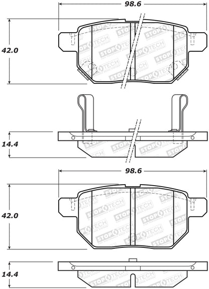 StopTech Street Brake Pads - Rear