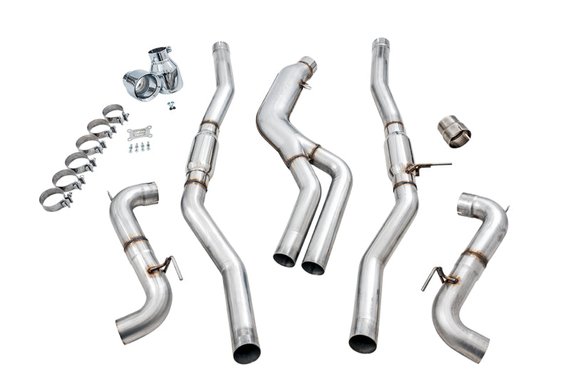 AWE Tuning 2020 Toyota Supra A90 Track Edition Exhaust - 5in Chrome Silver Tips