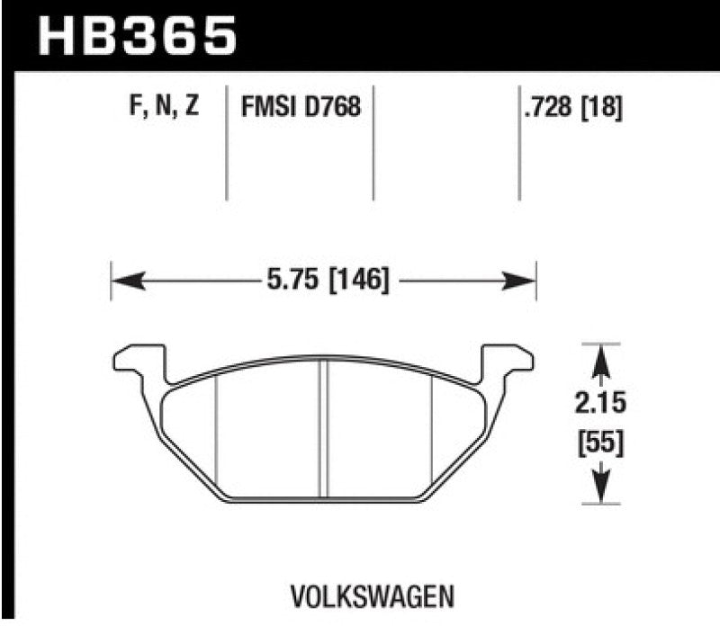 Hawk HPS 5.0 Street Brake Pads - Front