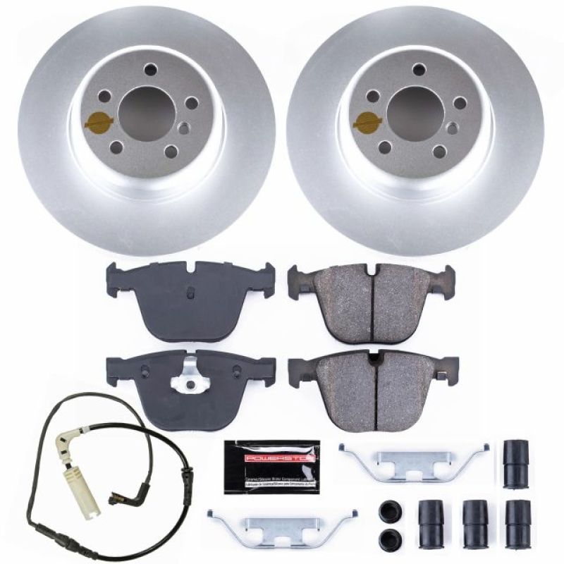 Power Stop 11-15 BMW 740i Rear Z23 Evolution Sport Coated Brake Kit