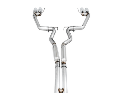 AWE Tuning 2018+ Ford Mustang GT (S550) Cat-Back Exhaust - Track Edition (Quad Chrome Silver Tips)
