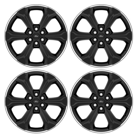 Ford Racing 15-23 F-150 22in Wheel Kit - Black w/Machined Face