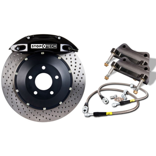 StopTech BBK 01-07 BMW M3 (E46) Rear 4 Piston ST-40 355x32mm Black Calipers Drilled Two Piece Rotors