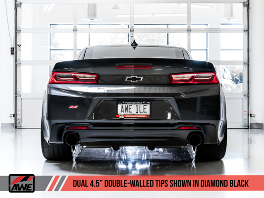 AWE Tuning 16-19 Chevrolet Camaro SS Axle-Back Exhaust - Track Edition (Diamond Black Tips)