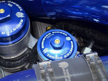 Sinister Diesel 03-07 Ford 6.0L Powerstroke Blue Spring Kit w/ Adjustable Billet Spring Housing