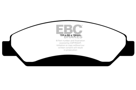 EBC 07 Cadillac Escalade 6.2 2WD Extra Duty Front Brake Pads