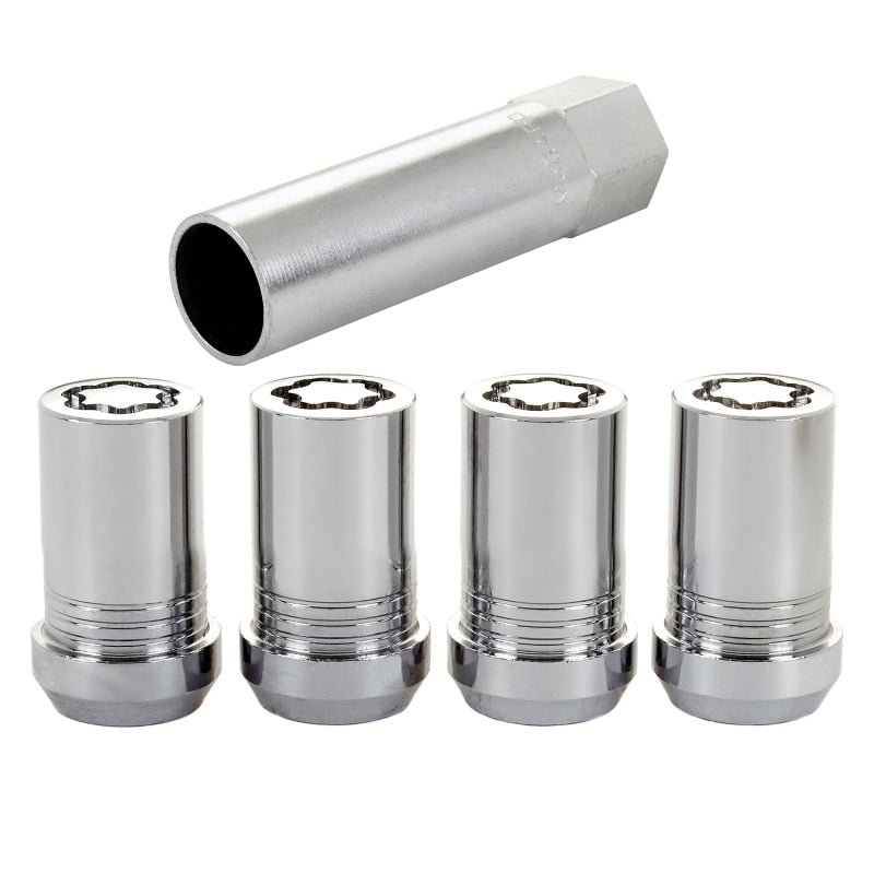 McGard Wheel Lock Nut Set - 4pk. (Tuner / Cone Seat) M14X1.5 / 22mm Hex / 1.648in. Length - Chrome