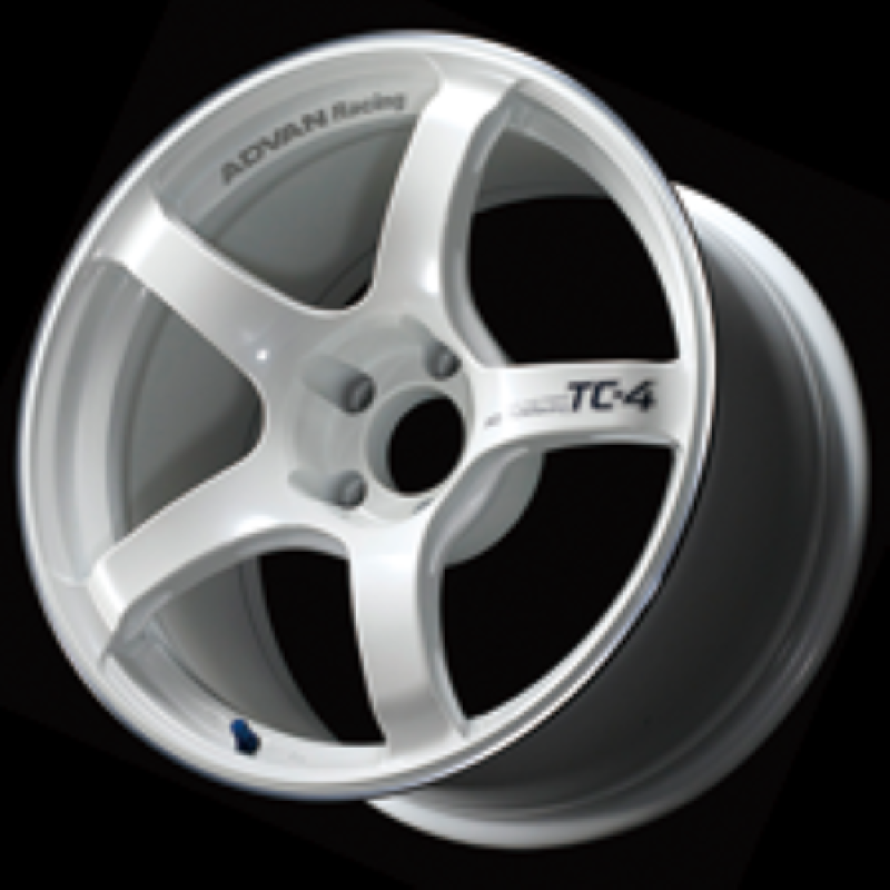 Advan TC4 16x6.5 +45 4x100 Racing White Metallic and Ring Wheel