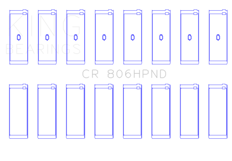 King Engine Bearings Chrysler 361ci/383ci (Size 0.10) Performance Rod Bearing Set