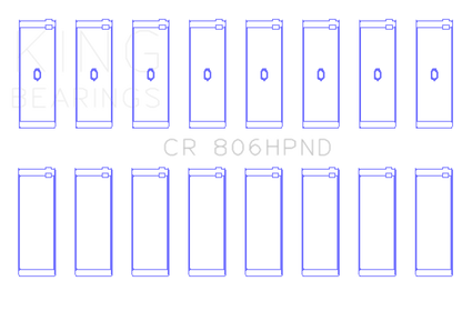 King Engine Bearings Chrysler 361ci/383ci (Size 0.20) Performance Rod Bearing Set