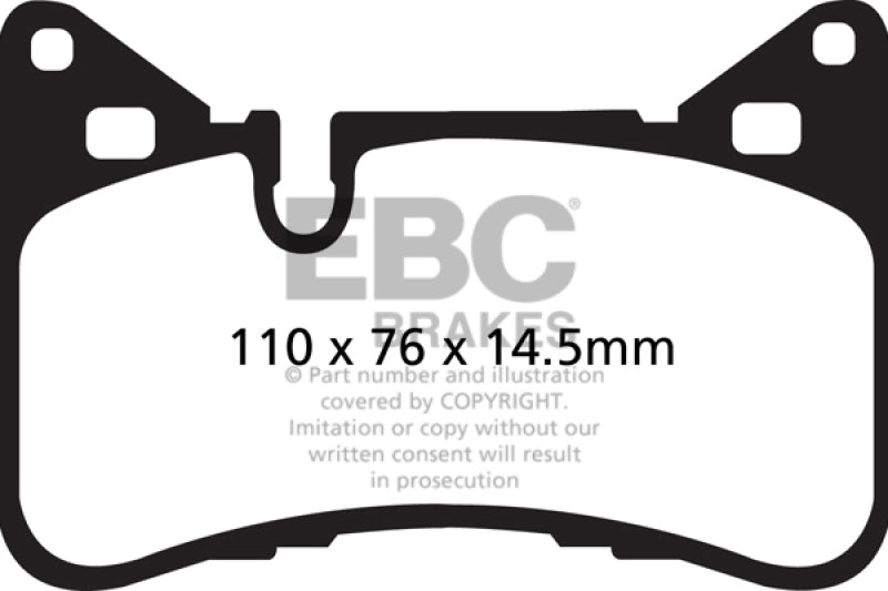 EBC 14 Mercedes-Benz C63 AMG (W204) 6.2 Bluestuff Rear Brake Pads