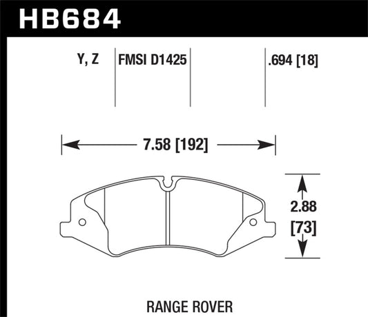 Hawk 10-13 Range Rover/Range Rover Sport Supercharged LTS Front Brake Pads
