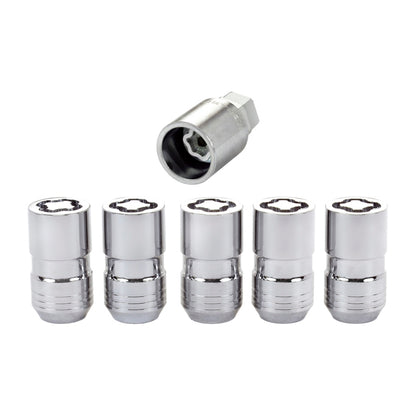 McGard Wheel Lock Nut Set - 5pk. (Cone Seat) M14X1.5 / 22mm Hex / 1.639in OAL - Chrome