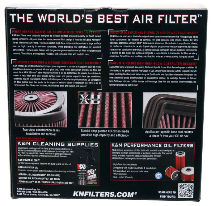 K&N Custom Air Filter Round Tapered 2.688in Height