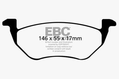 EBC 05-09 Ford Escape 2.3 Hybrid Greenstuff Rear Brake Pads