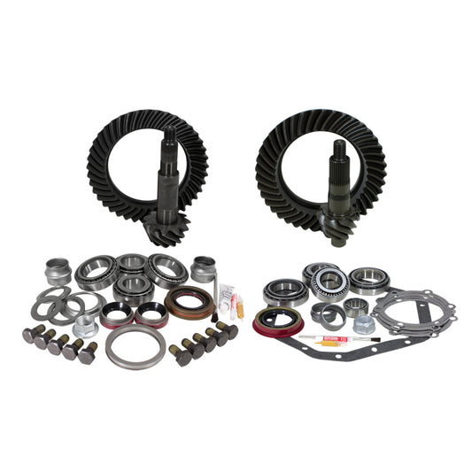 Yukon Gear & Install Kit Package for Reverse Rotation Dana 60 & 89-98 GM 14T 4.56 Thick