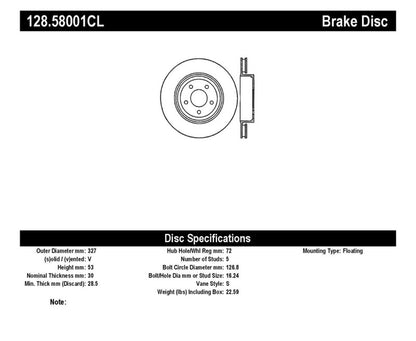 StopTech 05-10 Jeep Grand Cherokee Drilled Left Front Cryo Rotor