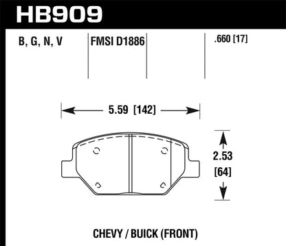 Hawk 16-18 Chevrolet Camaro HPS 5.0 Front Brake Pads