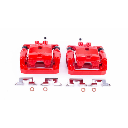 Power Stop 07-15 Mazda CX-9 Rear Red Calipers w/Brackets - Pair