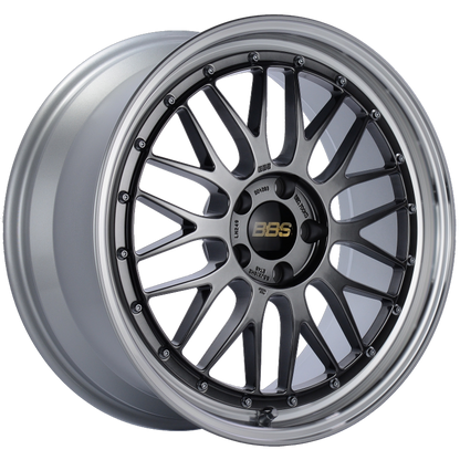 BBS LM 19x8.5 5x112 ET48 Diamond Black Center Diamond Cut Lip Wheel -82mm PFS/Clip Required