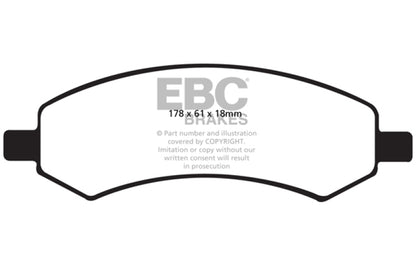 EBC 06-09 Chrysler Aspen 4.7 Extra Duty Front Brake Pads