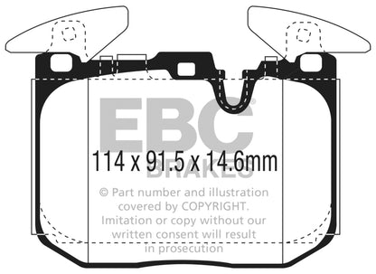 EBC 14+ BMW I8 1.5L Turbo/Electric Ultimax Front Brake Pads