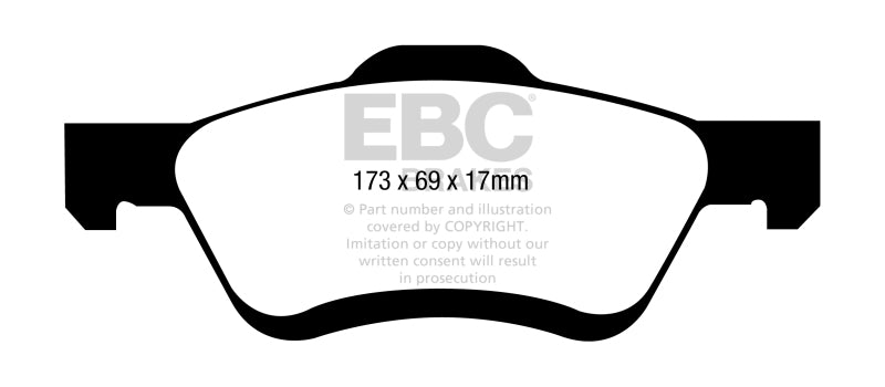 EBC 10-12 Ford Escape 2.5 Hybrid Greenstuff Front Brake Pads