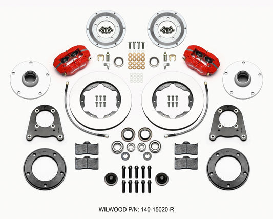 Wilwood Forged Dynalite-M Front Kit 10.75in Red 1950-1955 MG-TD/TF