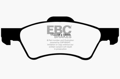 EBC 01-07 Chrysler Town & Country 3.3 Rear Rotors Yellowstuff Front Brake Pads