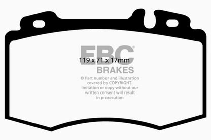 EBC 02-04 Mercedes-Benz C32 AMG (W203) 3.2 Supercharged Bluestuff Front Brake Pads