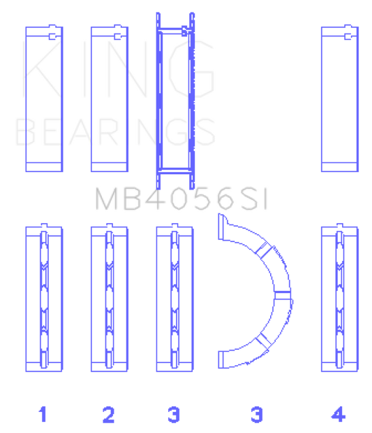King Engine Bearings 97-07 Ford 2.5L/2.9L/3.0L (Size STD) Main Bearing Set