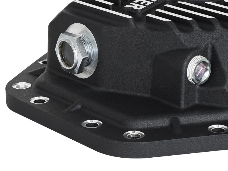 aFe Power Pro Series Rear Differential Cover Black w/Machined Fins 17-19 Ford Diesel Trucks V8-6.7L