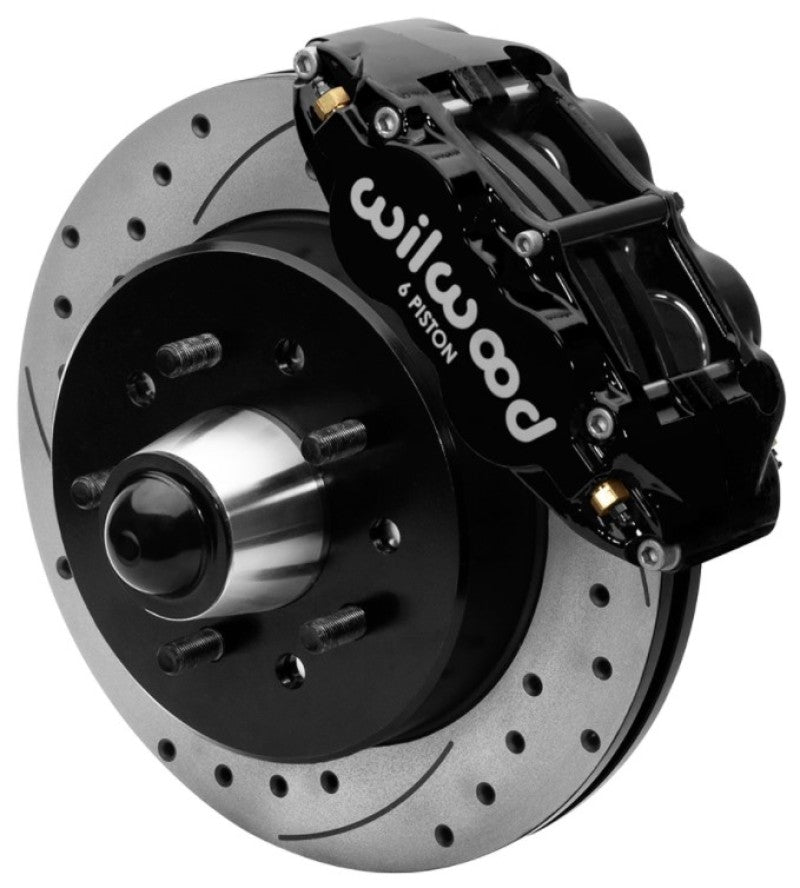 Wilwood Forged Narrow Superlite 6R Front Big Brake Kit 12.19in Drilled Rotors 88-98 C1500 - Black