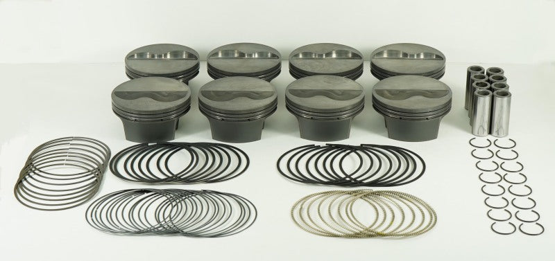 Mahle MS Piston Set SBC 407ci 4.155in Bore 3.5/3.75stk 6.125/6in Rod .927 Pin 12.5/13.3 CR Set of 8