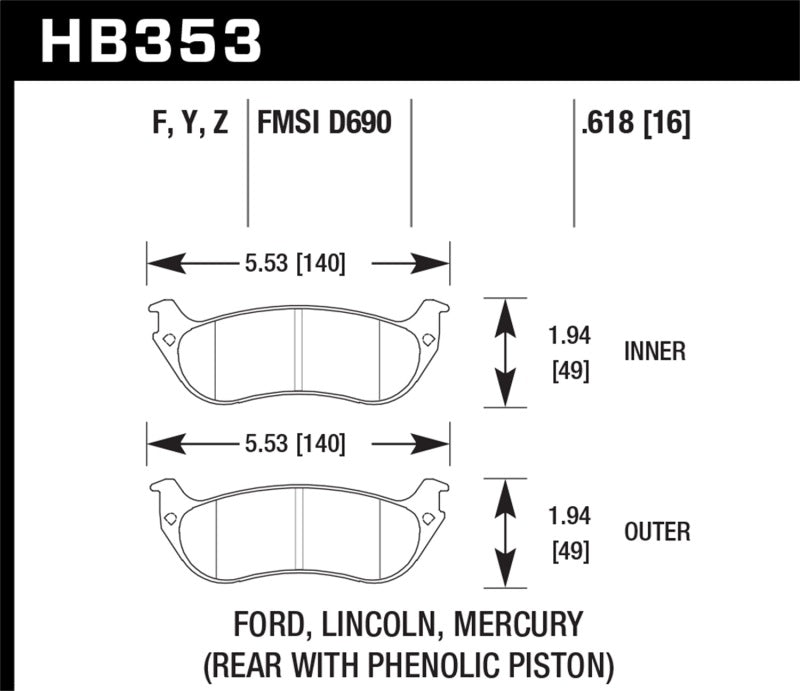 Hawk HPS Street Brake Pads