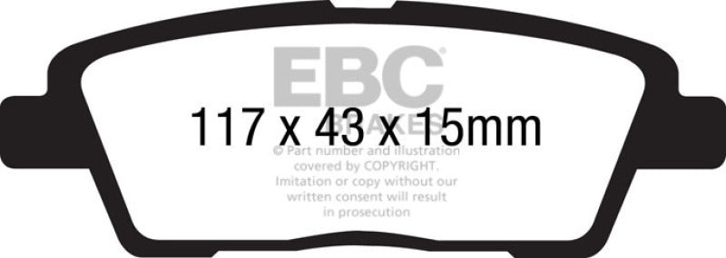 EBC 10-11 Hyundai Genesis 3.8 Ultimax2 Rear Brake Pads