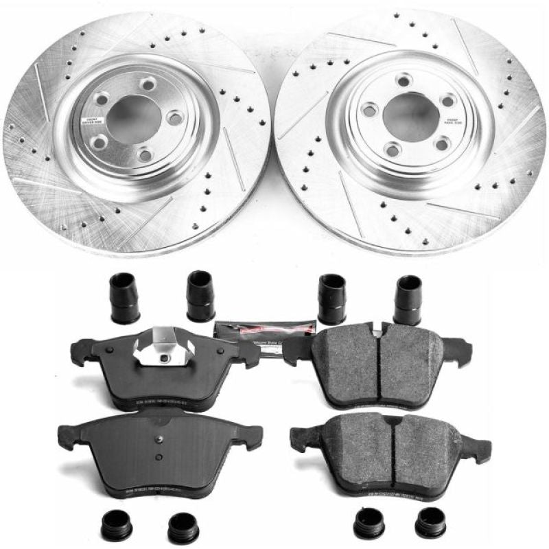 Power Stop 10-15 Jaguar XF Front Z23 Evolution Sport Brake Kit