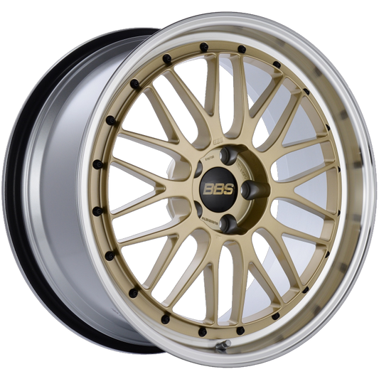 BBS LM 20x9.5 5x114.3 ET40 CB66 Gold Center Diamond Cut Lip Wheel