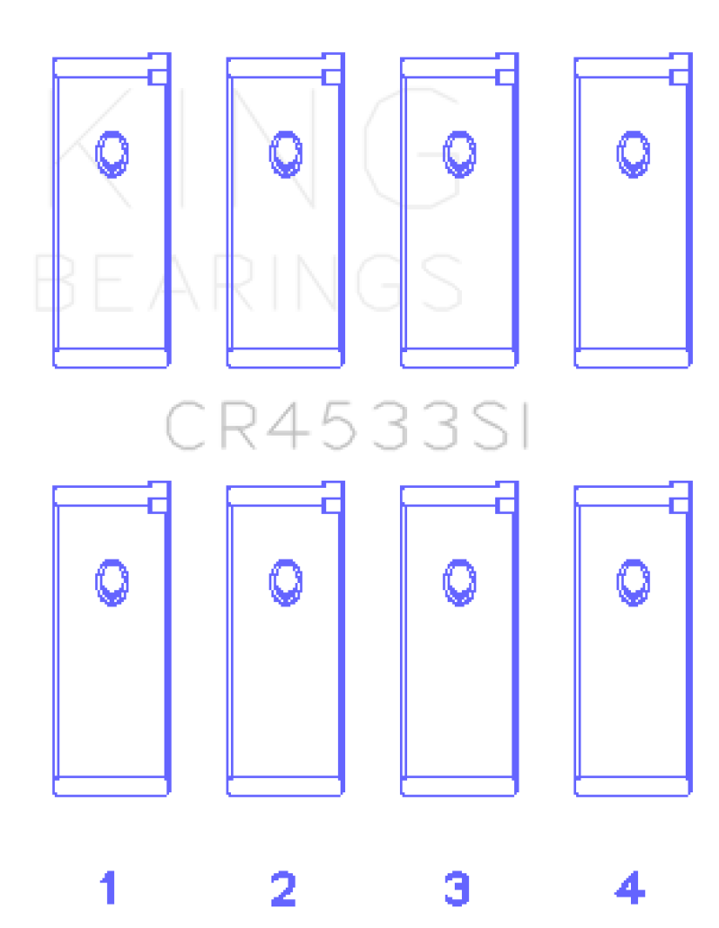 King Engine Bearings Nissan QR25DE DOHC 16 Valves (Size +0.5) Rod Bearing Set