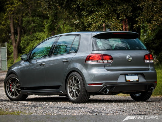 AWE Tuning Mk6 GTI Performance Cat-Back - Diamond Black Round Tips