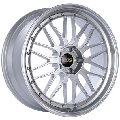 BBS LM 21x9 5x120 ET32 Diamond Silver Center Diamond Cut Lip Wheel -82mm PFS/Clip Required