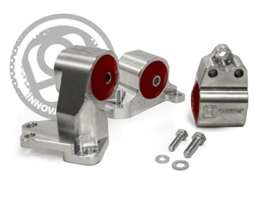 Innovative 94-01 Acura Integra B/D Series Auto - Manual Silver Aluminum Mounts 75A Bushings (3 Bolt)