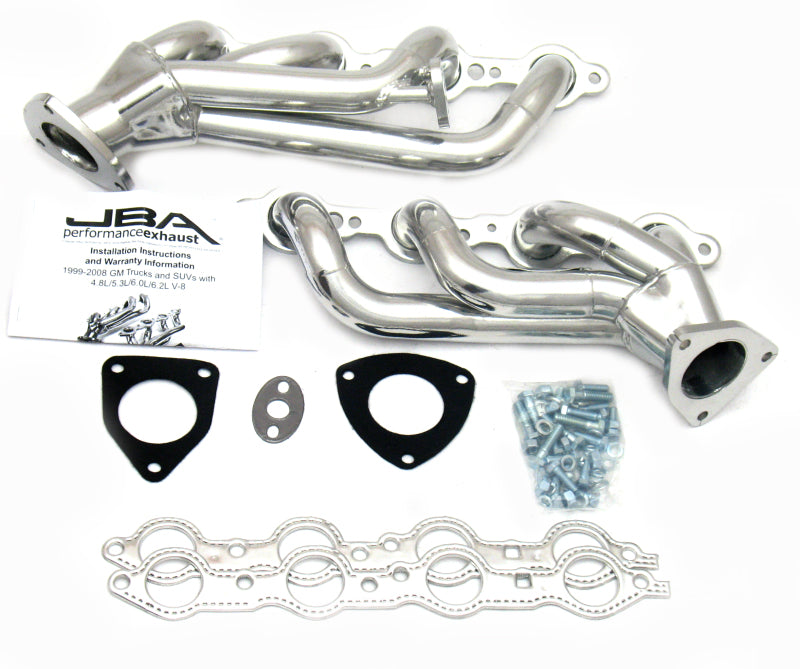 JBA 99-02 GM Truck 6.0L LS w/o A.I.R. w/EGR 1-5/8in Primary Silver Ctd Cat4Ward Header