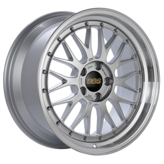 BBS LM 18x9 5x114.3 ET42 Diamond Silver Center Diamond Cut Lip Wheel - 82mm PFS/Clip Required