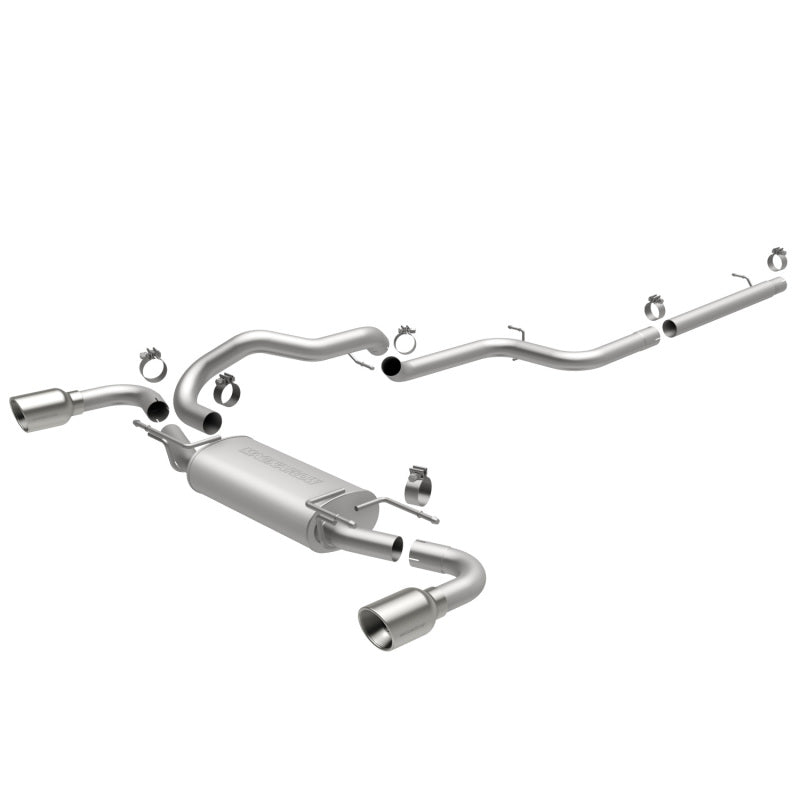 MagnaFlow 10-12 Mazda 3 L4 2.5L Hatchback Split Rear Exit Stainless Cat Back Performance Exhaust