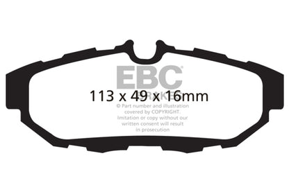 EBC 10-14 Ford Mustang 3.7 Ultimax2 Rear Brake Pads