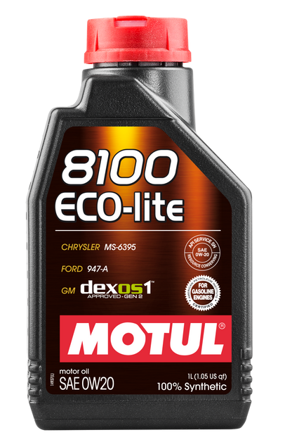 Motul 1L Synthetic Engine Oil 8100 0W20 ECO-LITE