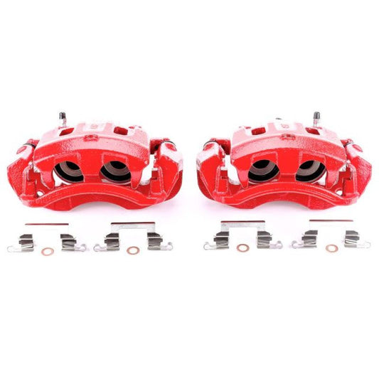 Power Stop 00-05 Ford Excursion Rear Red Calipers w/Brackets - Pair