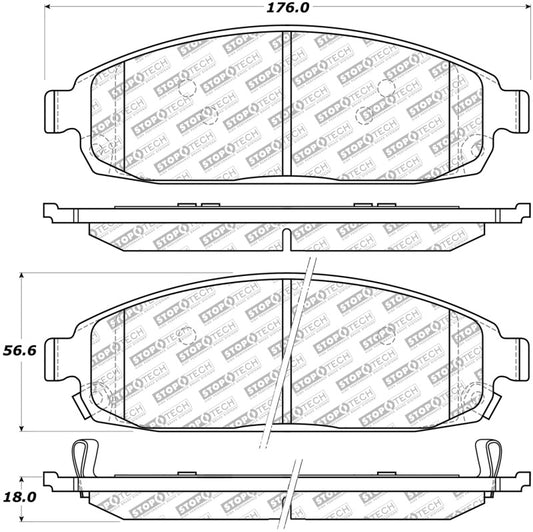 StopTech Street Select Brake Pads - Front