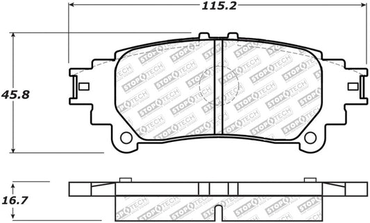 StopTech 13-19 Lexus GS350 Street Select Rear Brake Pads